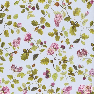 Papel Pintado Enredadera hojas y flores - ROSLINA 03 | MURAKE - 7022-58