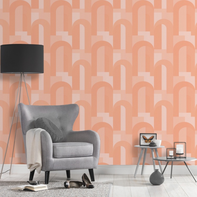 Papel Pintado Arcos y rectángulos entrelazados - KOLLO 01 | MURAKE - 83571