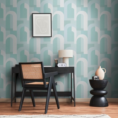 Papel Pintado Arcos y rectángulos entrelazados - KOLLO 02 | MURAKE - 83572