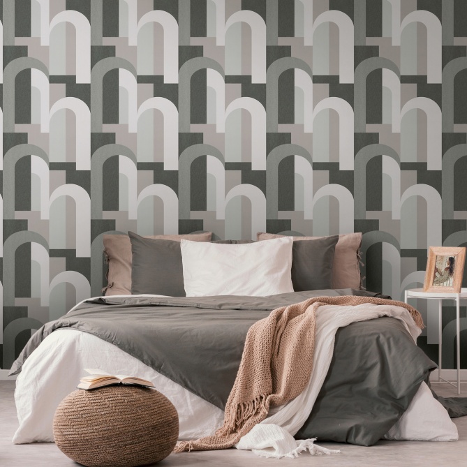 Papel Pintado Arcos y rectángulos entrelazados - KOLLO 03 | MURAKE - 83573