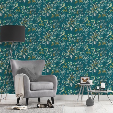Papel Pintado Vegetación y flores pequeñas - MADAOUA 03 | MURAKE - 83583