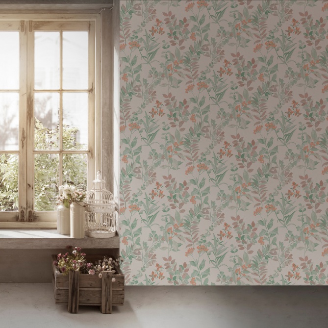 Papel Pintado Vegetación y flores pequeñas - MADAOUA 05 | MURAKE - 83585