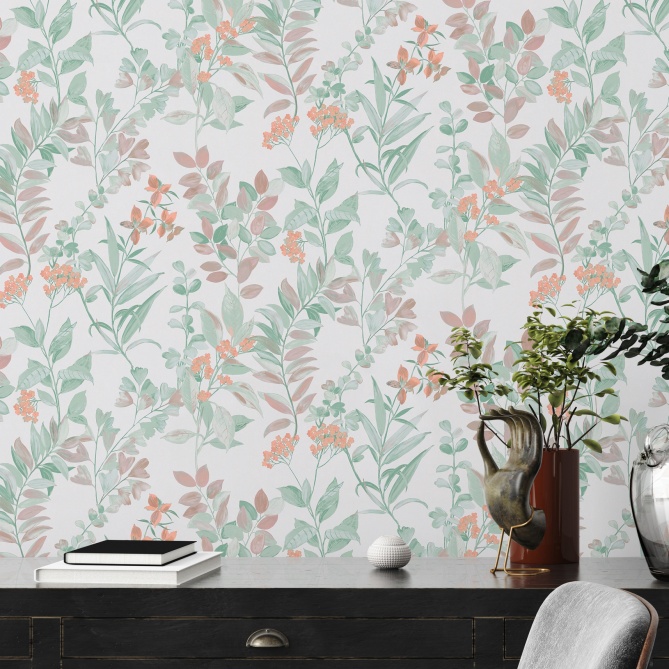 Papel Pintado Vegetación y flores pequeñas - MADAOUA 05 | MURAKE - 83585