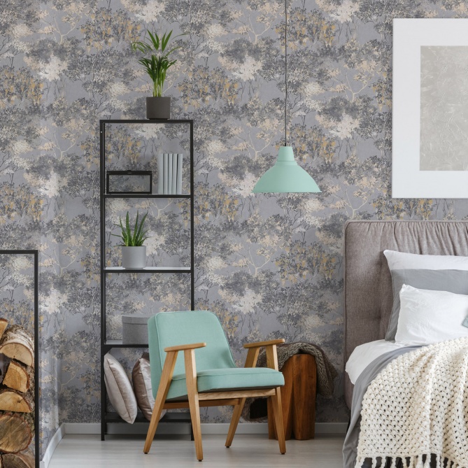 Papel Pintado Bosque y pinceladas - MAINE 04 | MURAKE - 83604