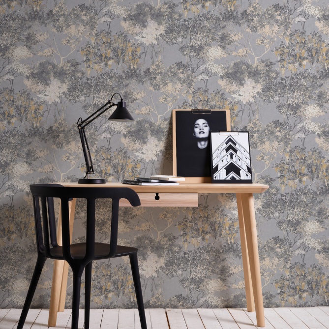 Papel Pintado Bosque y pinceladas - MAINE 04 | MURAKE - 83604