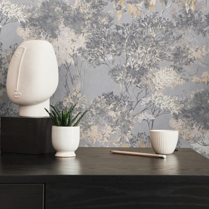 Papel Pintado Bosque y pinceladas - MAINE 04 | MURAKE - 83604