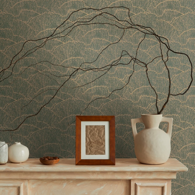 Papel Pintado Hojas abstractas - MARADI 02 | MURAKE - 83612