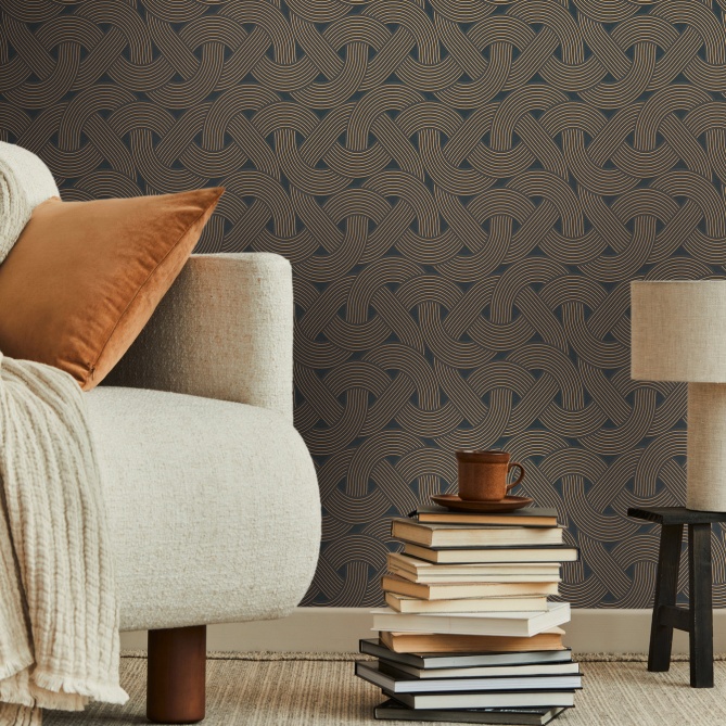 Papel Pintado Conjunto de nudos de cuerda - MATAMEYE 01 | MURAKE - 83621