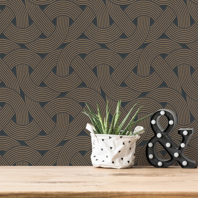 Papel Pintado Conjunto de nudos de cuerda - MATAMEYE 01 | MURAKE - 83621