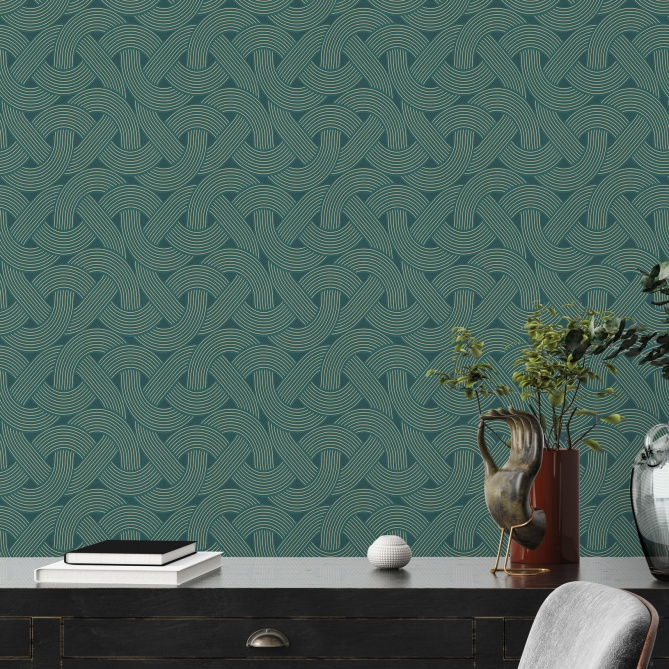 Papel Pintado Conjunto de nudos de cuerda - MATAMEYE 03 | MURAKE - 83623