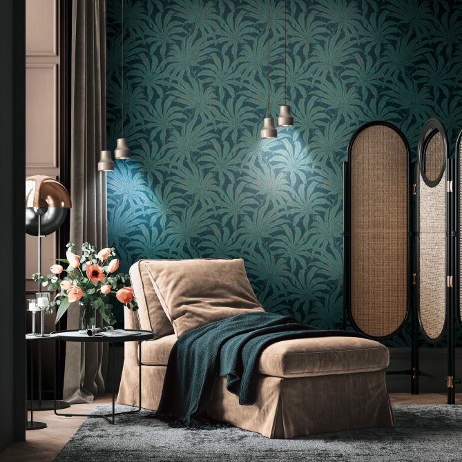 Papel Pintado Palmeras exóticas - CAMALÚ 06 | MURAKE - 85016