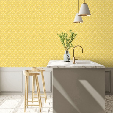 Papel Pintado Rodajas de limón - CITRY  | MURAKE - 83095