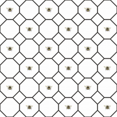 Papel Pintado Panal con abejas - COZOT  | MURAKE - 83089