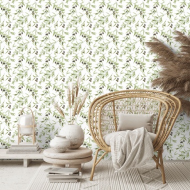 Papel Pintado Ramas de olivo - ORIWA  | MURAKE - 83111