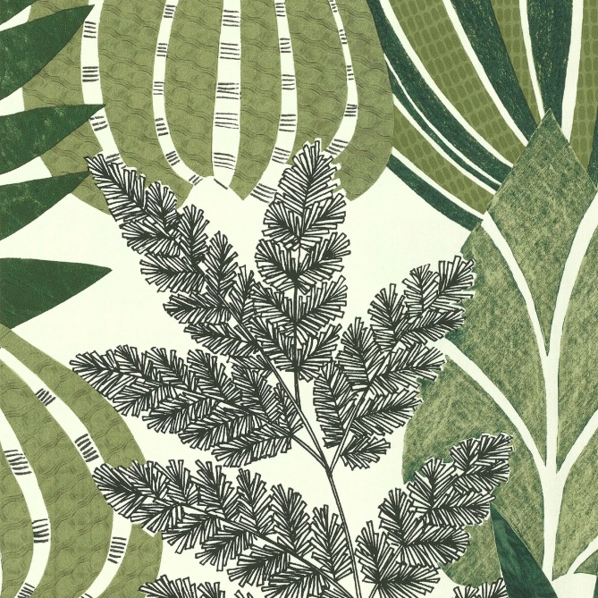 Papel Pintado Hojas de palmera grandes - OUALLAM 01 | MURAKE - 83146