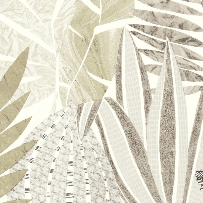 Papel Pintado Hojas de palmera grandes - OUALLAM 02 | MURAKE - 83147