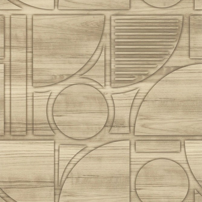Papel Pintado Madera con diseño geométrico - DABAGA 02 | MURAKE - 83137