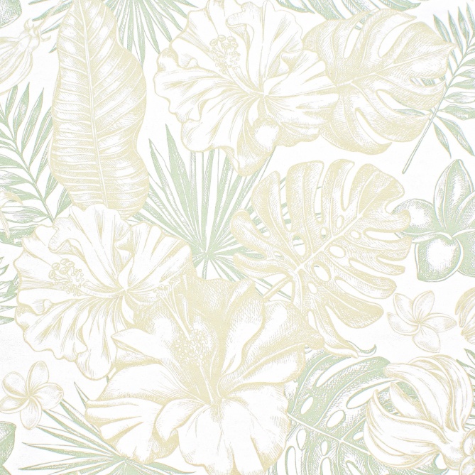 Papel Pintado Flores y hojas del trópico - CALELLA 01 | MURAKE - 86821
