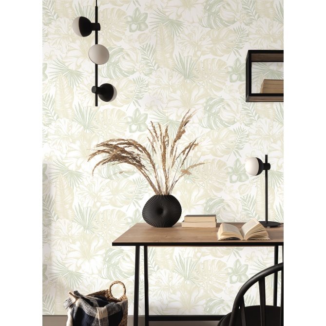 Papel Pintado Flores y hojas del trópico - CALELLA 01 | MURAKE - 86821