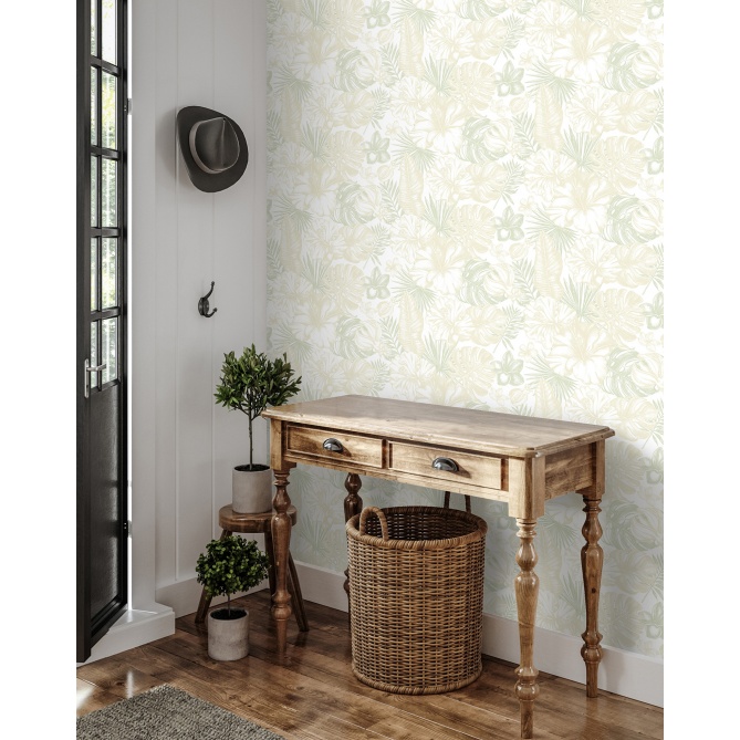 Papel Pintado Flores y hojas del trópico - CALELLA 01 | MURAKE - 86821