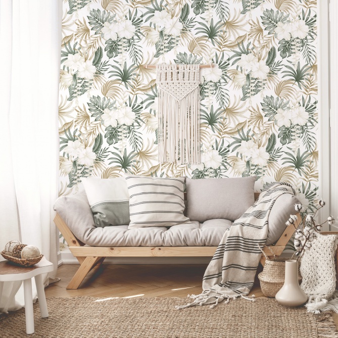 Papel Pintado Floral tropical - GROGOL 04 | MURAKE - 86849