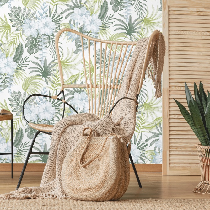 Papel Pintado Floral tropical - GROGOL 02 | MURAKE - 86847