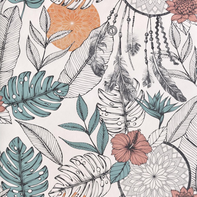 Papel Pintado Atrapasueños florales - TÄBY 02 | MURAKE - 11487