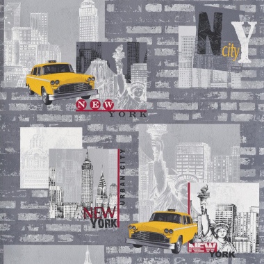 Papel Pintado Taxis Nueva York - GENESEO  | MURAKE - 11535