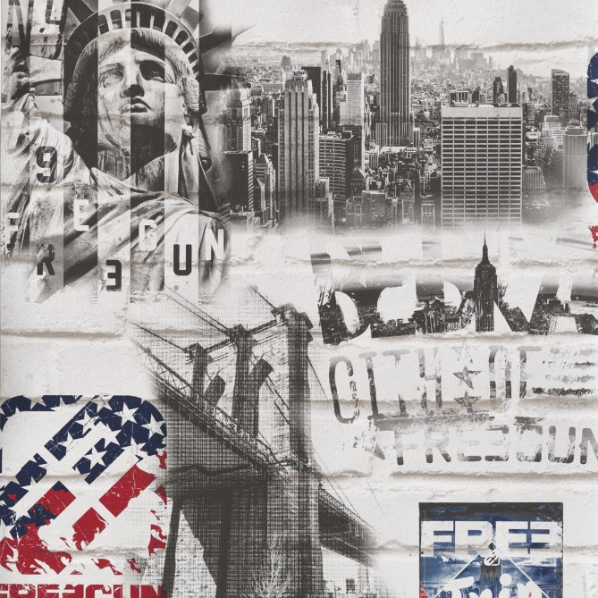 Papel Pintado Símbolos Estadounidenses - LIMNAS  | MURAKE - 11542