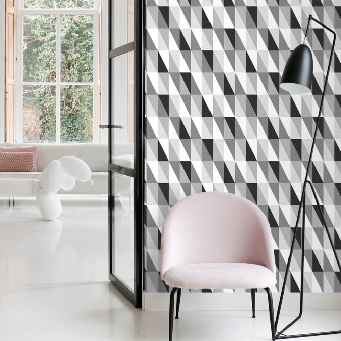 Papel Pintado Triángulos rectángulos - HENDAYA 05 | MURAKE - 7018-75