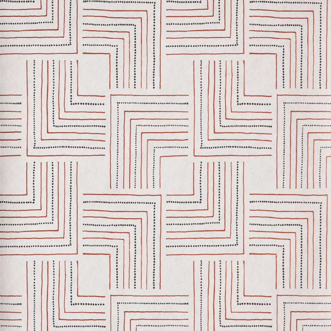 Papel Pintado Geometría étnica formada por líneas y puntos - RAMYAH  | MURAKE - 7033-77