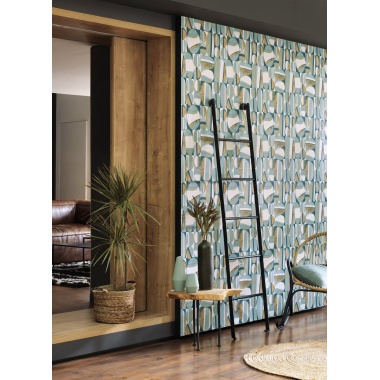 Papel Pintado Diseños ovalados granos de café - NAQOURA  | MURAKE - 7033-75