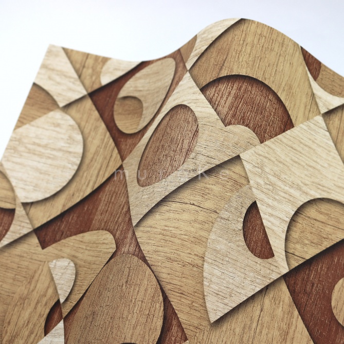 Papel Pintado Formas geométricas madera - ASSODE 02 | MURAKE - 83127