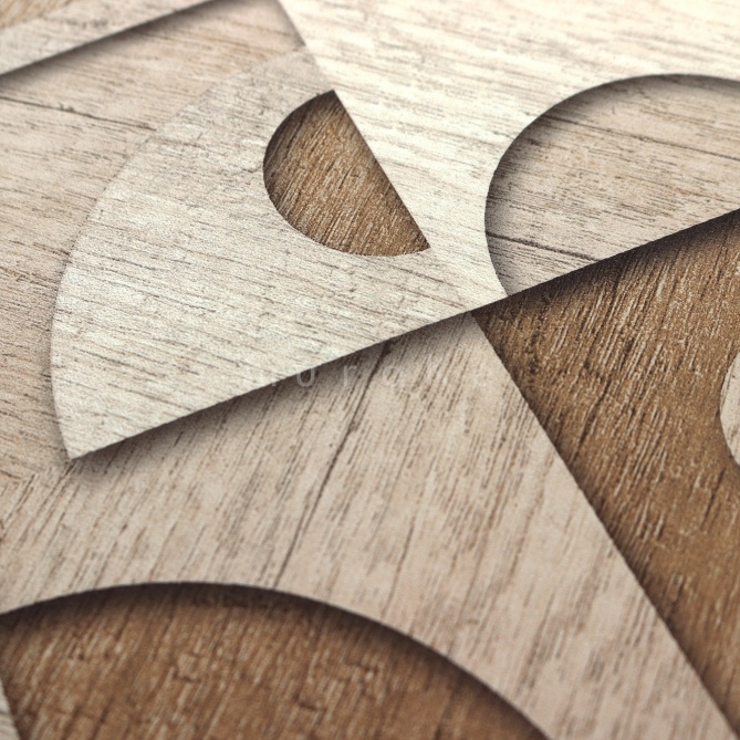 Papel Pintado Formas geométricas madera - ASSODE 01 | MURAKE - 83126