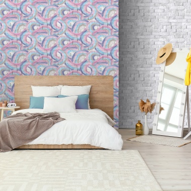 Papel Pintado Ladrillo y arco iris - ABOITE 03 | MURAKE - 878918