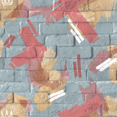 Papel Pintado Ladrillo y graffiti - LACONIA 02 | MURAKE - 878922
