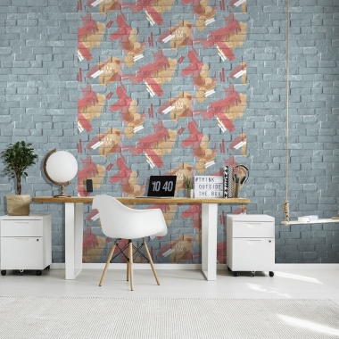 Papel Pintado Ladrillo y graffiti - LACONIA 02 | MURAKE - 878922