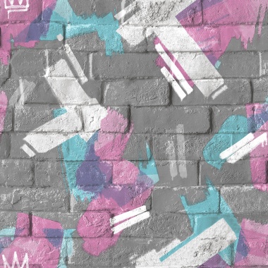 Papel Pintado Ladrillo y graffiti - LACONIA 03 | MURAKE - 878923