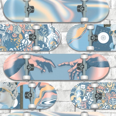 Papel Pintado Skate artístico  - DRAPER 01 | MURAKE - 878946