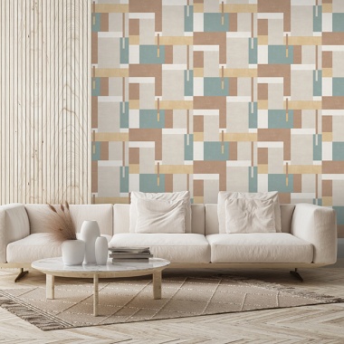 Papel Pintado Rectángulos superpuestos - CRETE 01 | MURAKE - 878961