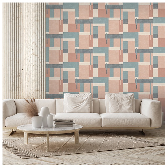 Papel Pintado Rectángulos superpuestos - CRETE 02 | MURAKE - 878962