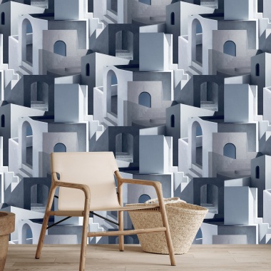 Papel Pintado Pueblo mediterráneo - LESHARA 01 | MURAKE - 878976