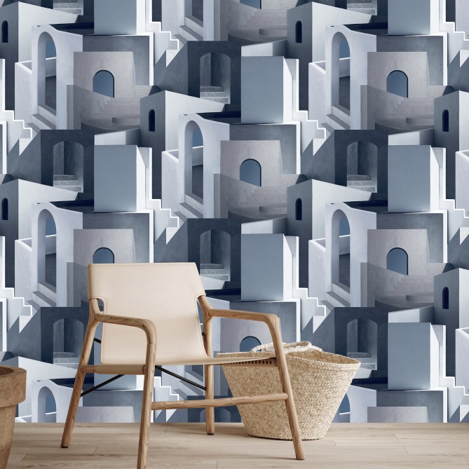 Papel Pintado Pueblo mediterráneo - LESHARA 01 | MURAKE - 878976