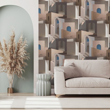 Papel Pintado Pueblo mediterráneo - LESHARA 03 | MURAKE - 878978