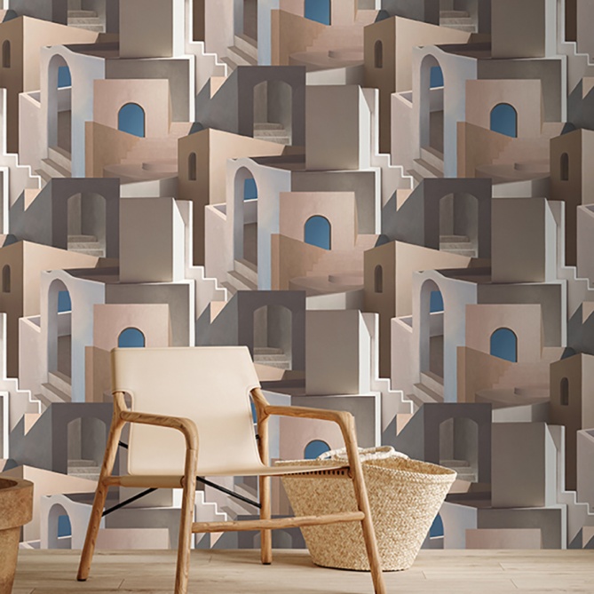 Papel Pintado Pueblo mediterráneo - LESHARA 03 | MURAKE - 878978