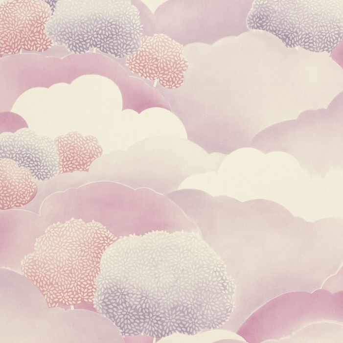 Papel Pintado NUBES/FLORES VIOLETA R00T28 - 1