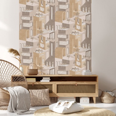 Papel Pintado Superposición de villas con terrazas - WISNER 02 | MURAKE - 878987