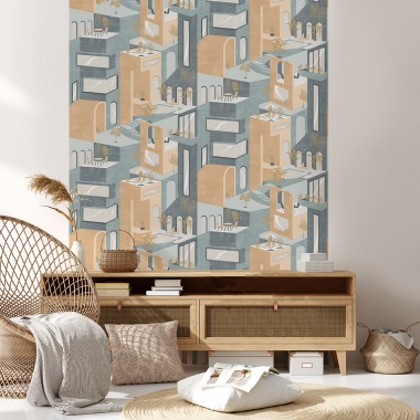 Papel Pintado Superposición de villas con terrazas - WISNER 01 | MURAKE - 878986