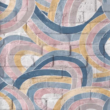 Papel Pintado Ladrillo y arco iris - ABOITE 01 | MURAKE - 878916