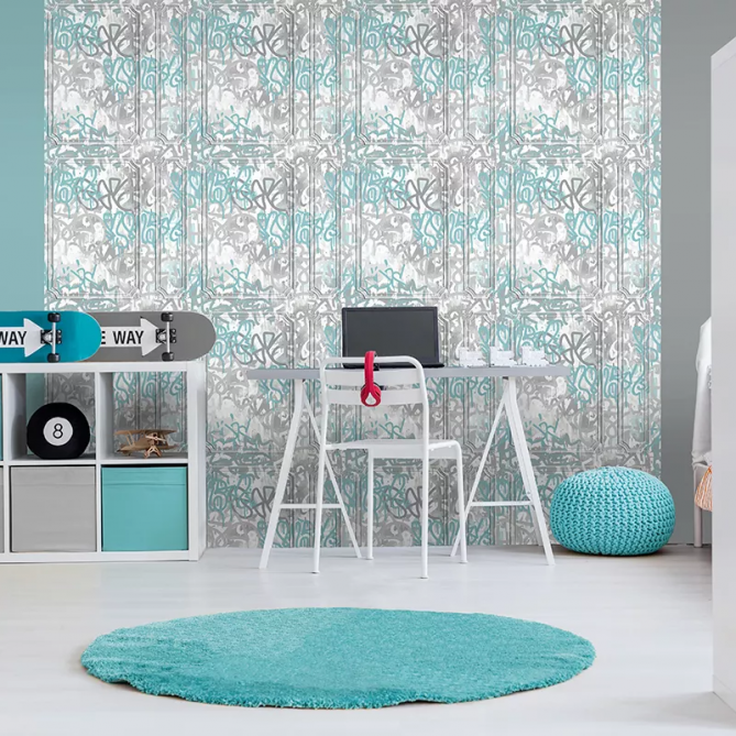 Papel Pintado Moldura y graffiti - GLENVAR 02 | MURAKE - 878952